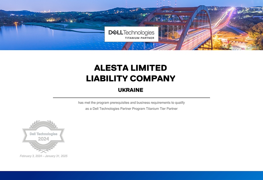 ALESTA отримала статус Dell Technologies Titanium Partner